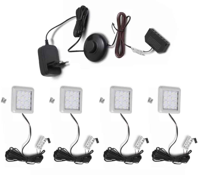 Onderbouwspot set van 4 warm wit - 5x22x8cm