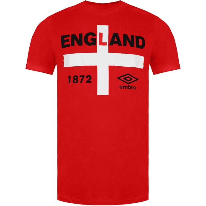 Umbro England 1872 Heren Rood T-Shirt