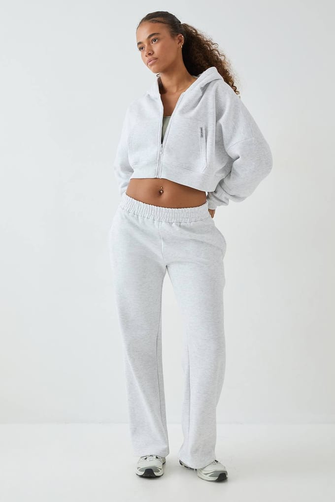 Dames Dsgn Studio Petite Rechte Pijp Joggingbroek | Asgrijs | Maat: Medium