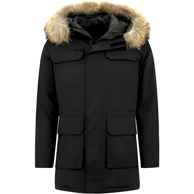 Enos Parka winterjas met grote echte bontkraag