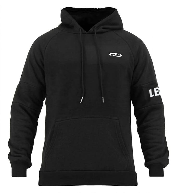 Hoodie dames/heren zwart fleece S