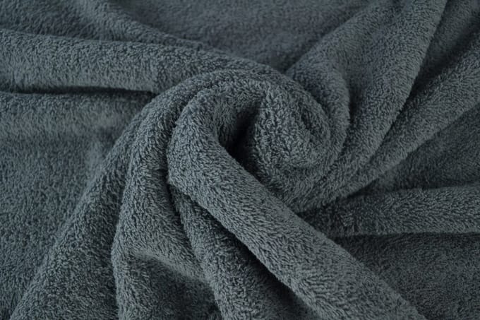 10 meter badstof - Donkergrijs - 90% katoen - 10% polyester