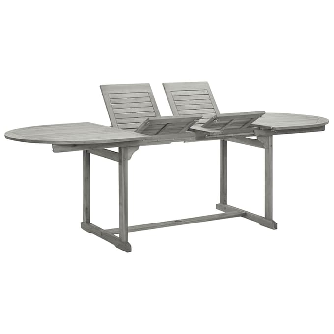 vidaXL - Tuintafel - (160-240)x100x75 - cm - massief - acaciahout