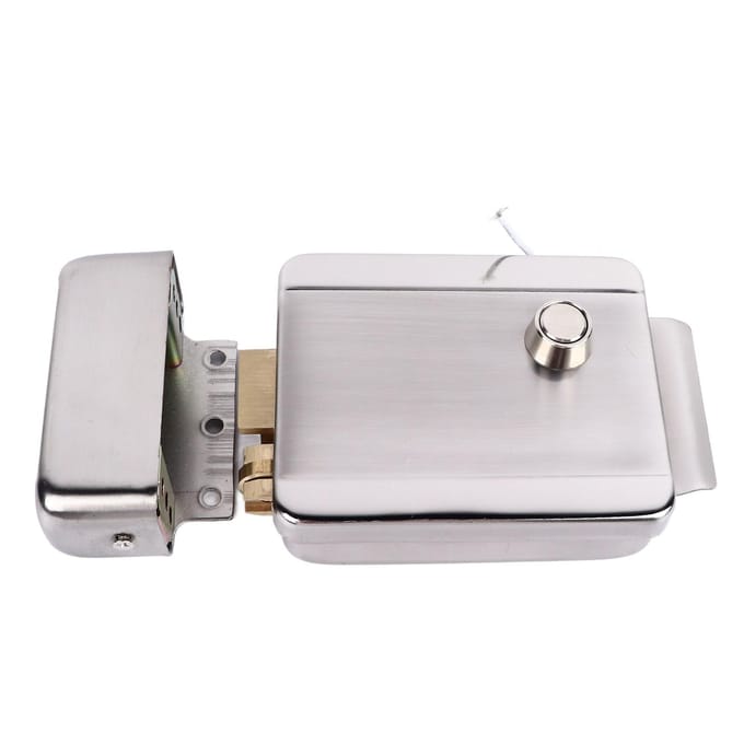 Serrure de porte à commande électrique pour sonnette, interphone, système de sécurité de contrôle d'accès pour la maison 12 V gray
