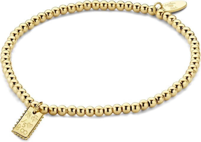CO88 Collection Divine 8CB-90664 Stalen rek armband - hanger - One-size - goudkleurig