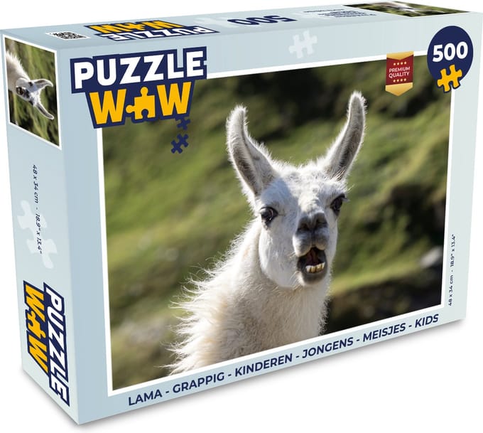 Puzzel Lama - Grappig - Kinderen - Jongens - Meisjes - Kids - Legpuzzel - Puzzel 500 stukjes