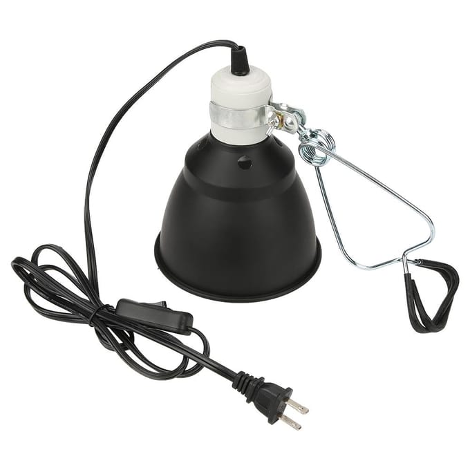 Lampe Chauffante Reptile Tortue UVA/UVB Support de Lampe pour Éleveuse de Poussins Basking black