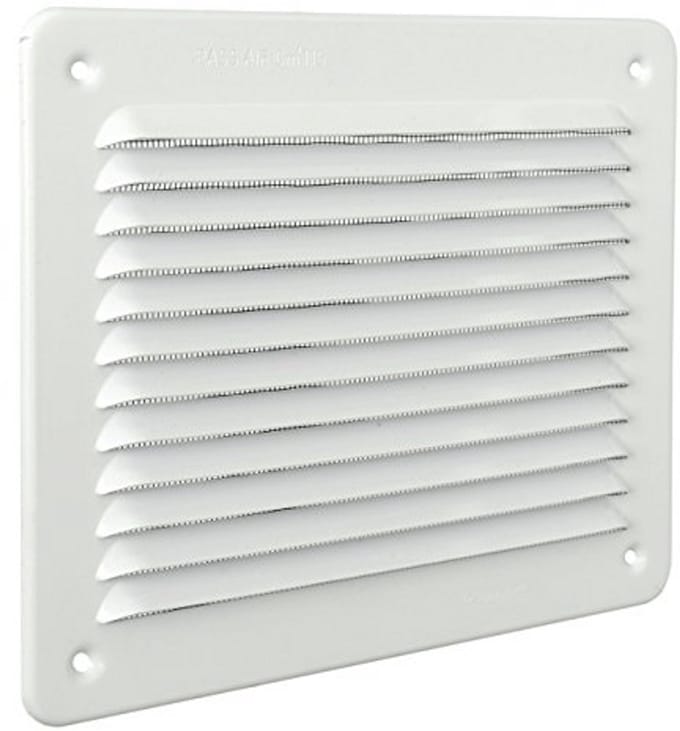 Aluminium Afgeschuind Ventilatierooster in Wit