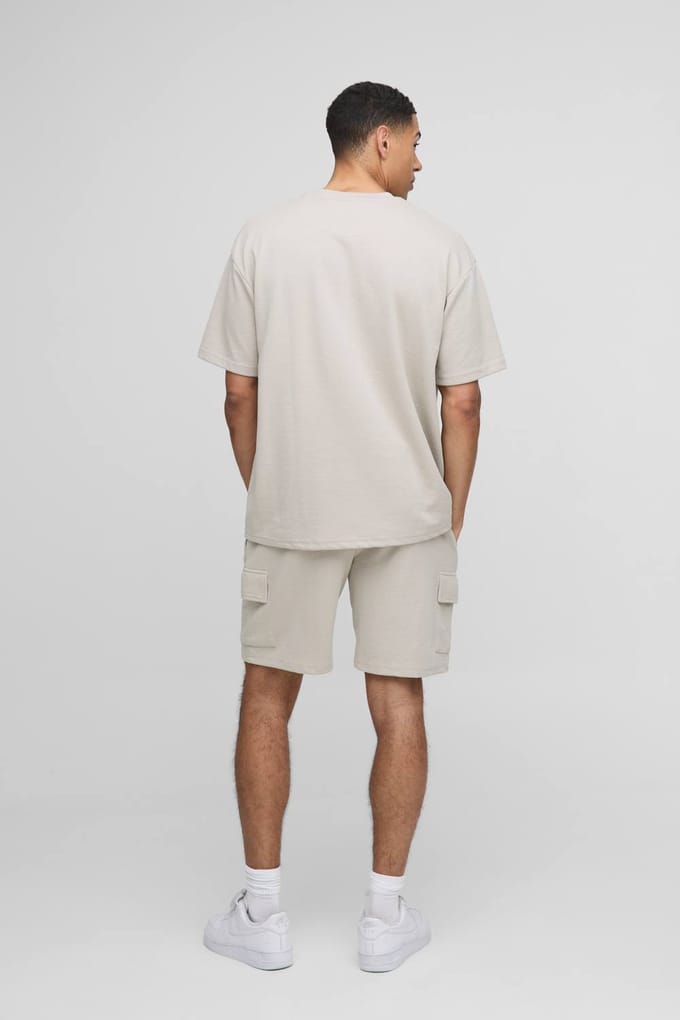Relaxte pasvorm Interlock Cargoshorts | Stone | Size XS