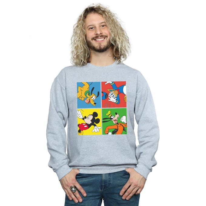 Disney Heren Mickey Mouse Friends Sweatshirt (Sportgrijs)