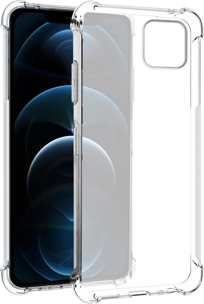 iPhone 12 Pro Max hoesje transparant siliconen backcover shockproof