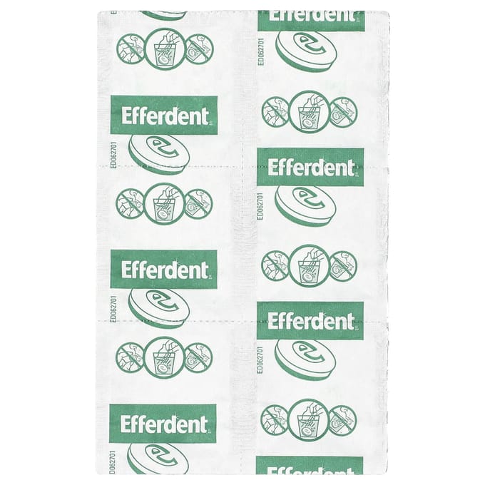 Efferdent, Antibacterial Dental Appliance Cleanser, Minty Fresh & Clean, 90 Tablets blue