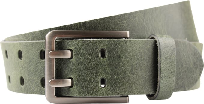 Fana Belts Leren Riem Groen - Heren & Dames Riem- Buffelleer - Taillemaat 90