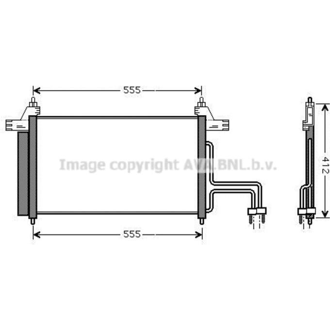 Condensator, airconditioning AVA COOLING FT5253D AVA