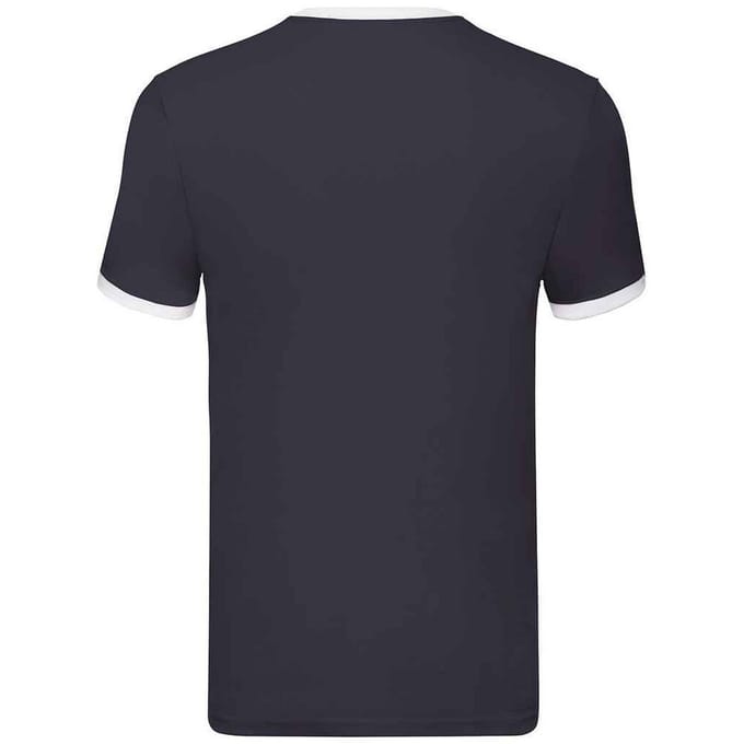 Fruit of the Loom Heren Ringer Contrast T-shirt (Marine / Wit)