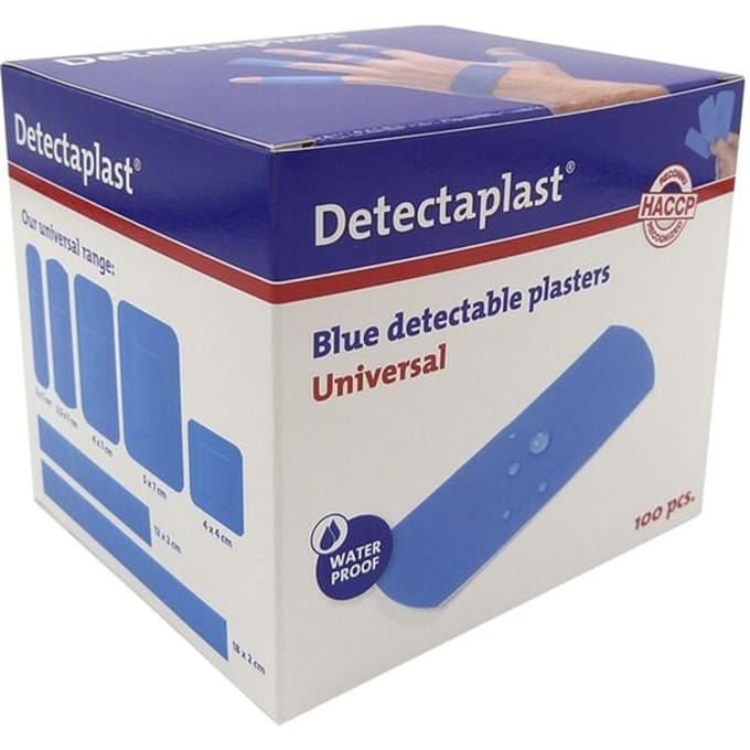 Waterafstotende blauwe pleister Detectaplast 19x72mm 100 stuks