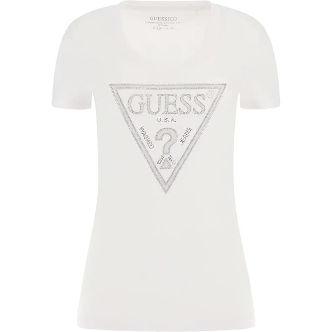 Dames-T-shirt Guess CN Shiny Triangle