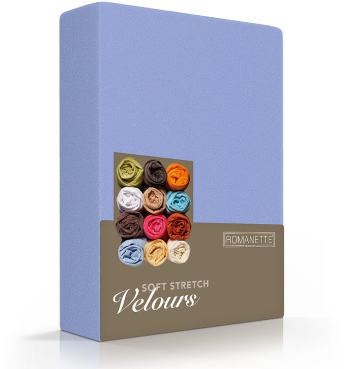 Velours hoeslaken - Lavendel - Lits-jumeaux (160/180/200x200/220 cm)
