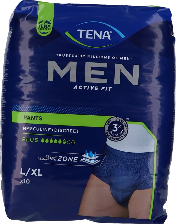 Voordeelverpakking van 3 x TENA Men Pants Plus - Large, 10st (772610)