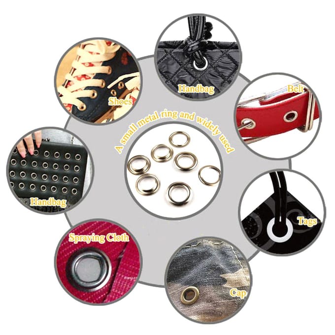 400 Sets Œillets Métalliques 3MM Œillets Sac Chaussure Cuir Artisanat Scrapbooking Œillets Colorés red