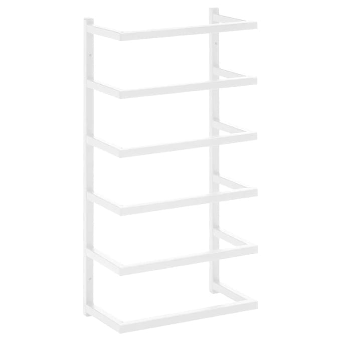 vidaXL - Handdoekenrek - 24x12x48 - cm - staal - wit