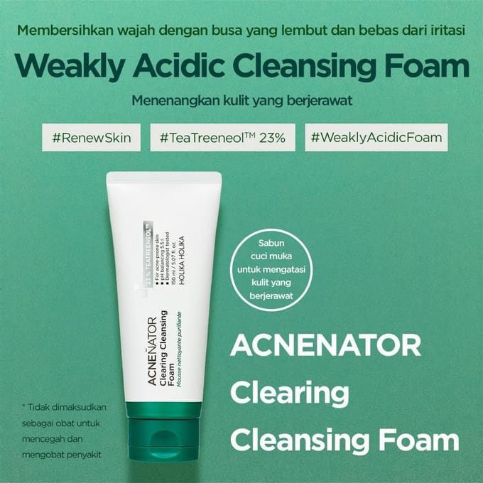 Holika Holika Acnenator Zuiverend Reinigingsschuim Acne & Onzuiverheden Controle 150ml white