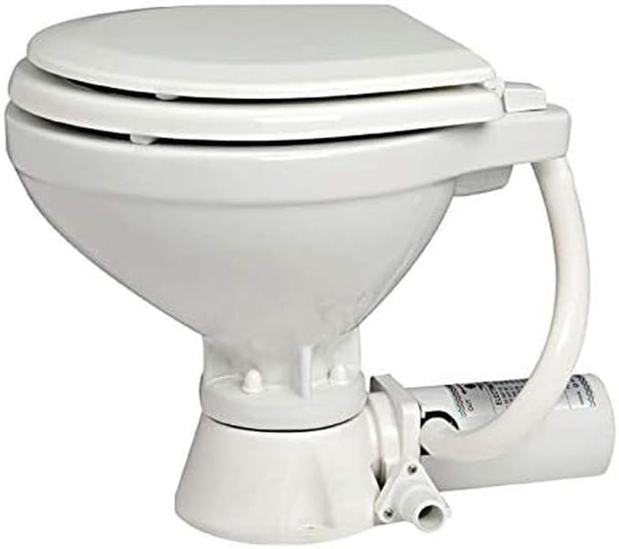 Compact Elektrisch Toilet 24V met Houten Toiletzitting
