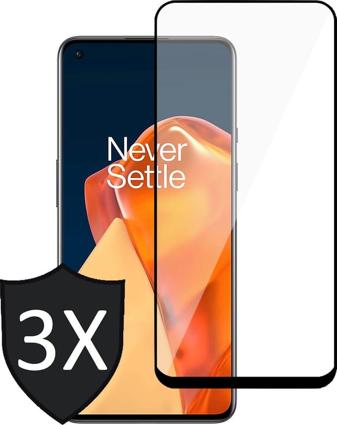 Screenprotector geschikt voor OnePlus 9 - 3x FullGuard Screen Protector