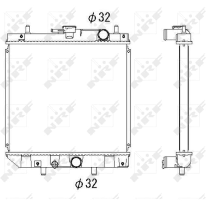 Radiator, motorkoeling NRF 53276