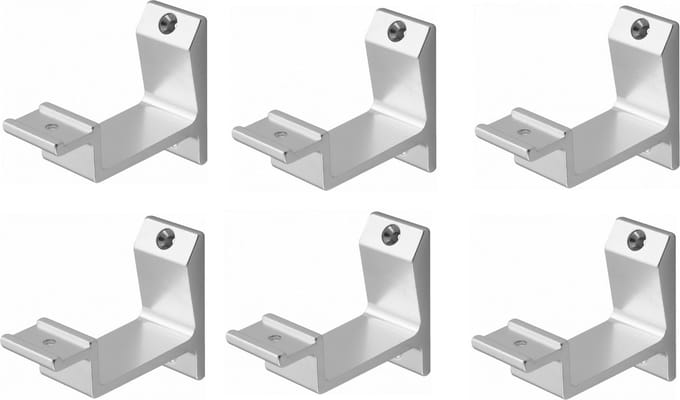 Hermeta leuninghouder - 3540-01 - Aluminium - Opschroef - Vlak zadel - 6 stuks