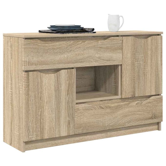 vidaXL - Dressoir - Sonoma - Eik - 100 - x - 30 - x - 65,6 - Bewerkt - hout