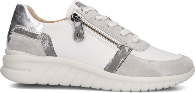 Hartjes Wave Sneakers - Leer - Dames - Grijs - Maat 37