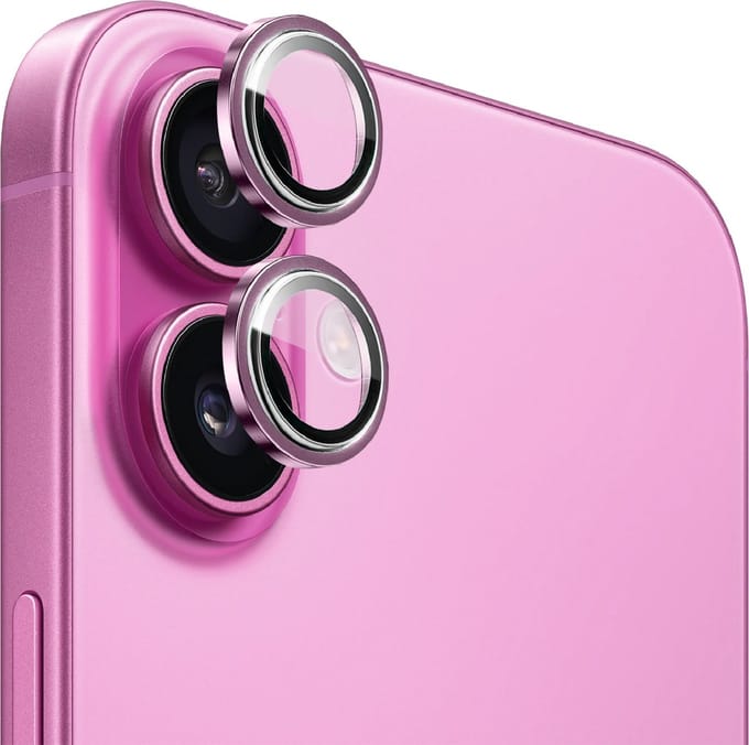 iPhone 16 / 16 Plus Camera Lens Screen Protector Roze - Screenprotector - Camera Protector iPhone 16
