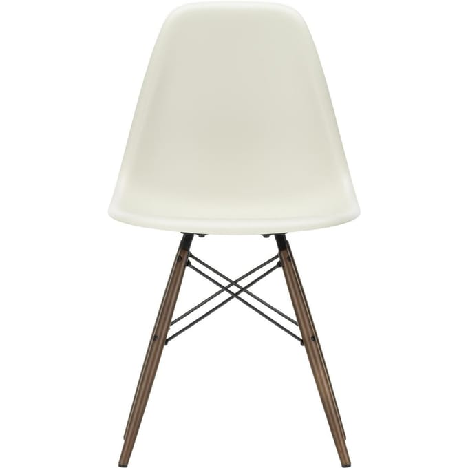 Vitra - DSW Eames Plastic Sidechair - donkere esdoorn - kiezelsteen RE - beige