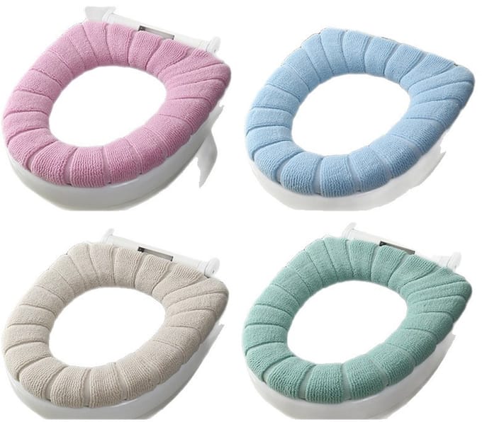 Toiletzittingkussen 4-pack – Warm stretch, universeel, wasbaar
