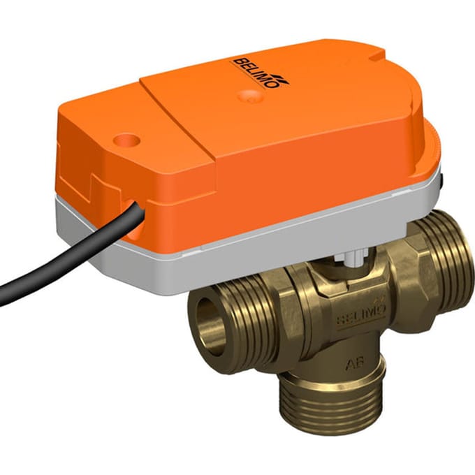 Belimo 3-Weg Kogelkraan G3/4 Kvs2.3 24VAC/DC 75s BACnet/Modbus 1Nm IP40 C515Q-H/CQ24A-BAC