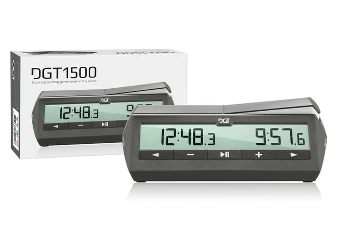 DGT 1500 digitale schaakklok grijs