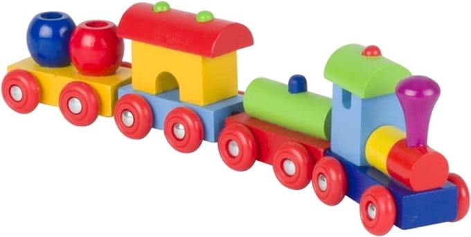 GOKI Trein - Peru - 25X4X6,5Cm - Met Magneetkoppeling - 2 Jaar