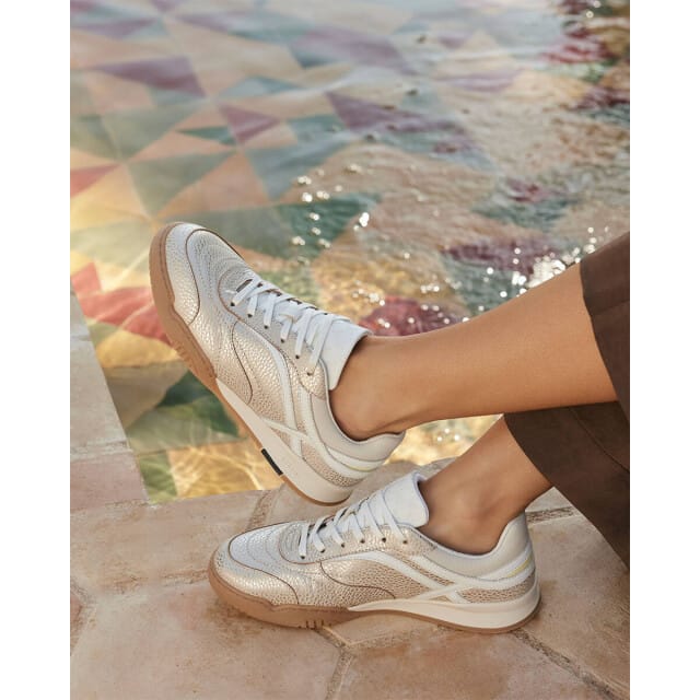 VIA VAI Kris Sky Sneakers Dames - Leer - Beige