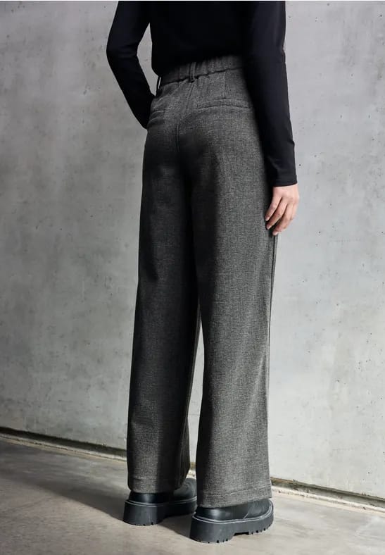 Gemêleerde broek met rechte leg