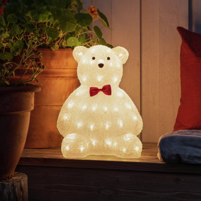 Konstsmide Christmas LED decoratie figuur teddybeer helder IP44 h. 38cm