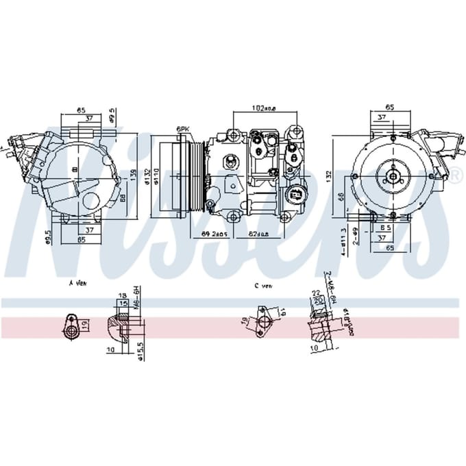 Compressor, airconditioner NISSENS 890876