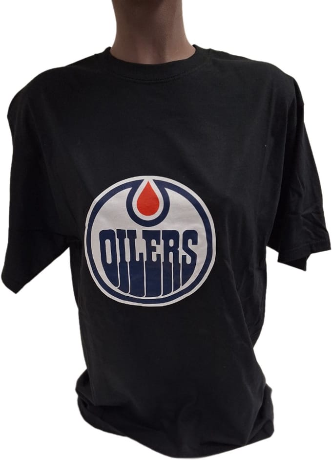 EDMONTON OILERS-T-SHIRT-BLACK-XL