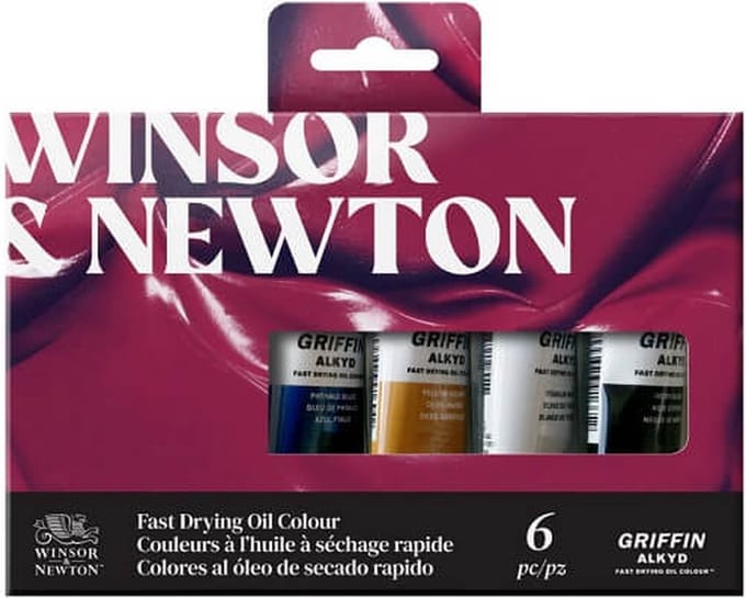 Winsor & Newton Griffin Alkyd Olieverfset, 6 x 37 ml