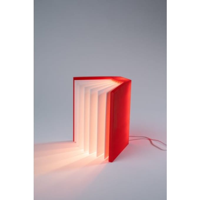 Boeklamp rood