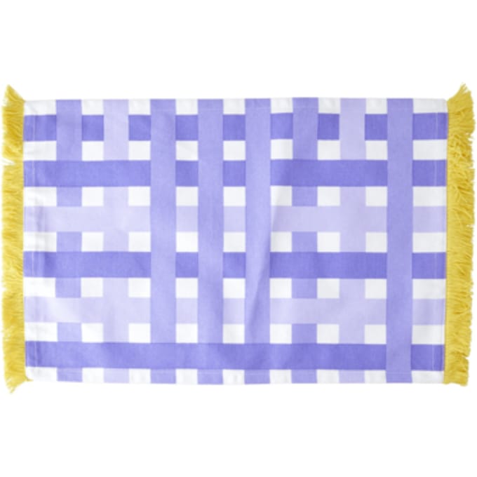 Rice placemat katoen, formaat 33 x 53 cm., kleur paars