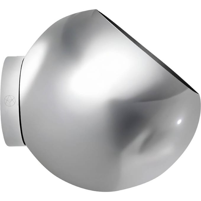AYTM Wandbloempot Globe, Ø 21 cm, zilver, roestvrij staal