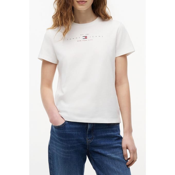 Tommy Hilfiger Regular Us Linear Ss Ecru Größe: S | Hemden Outlet | Damen | Braun