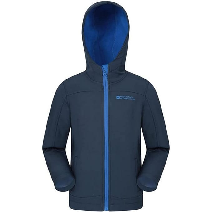 Mountain Warehouse Kinder/Kids Exodus Waterafstotend Soft Shell Jasje (Marine)