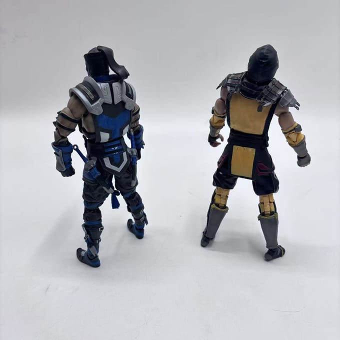Hoge Kwaliteit Mortal Kombat Spawn Sub Zero Scorpion 7  Gearticuleerd Actiefiguur Speelgoed 17cm with box gray